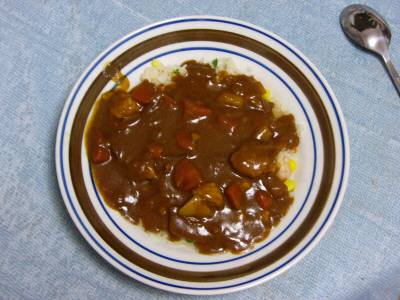 カレー on エビピラフ