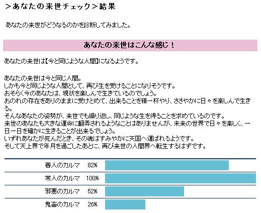 来世チェック 結果